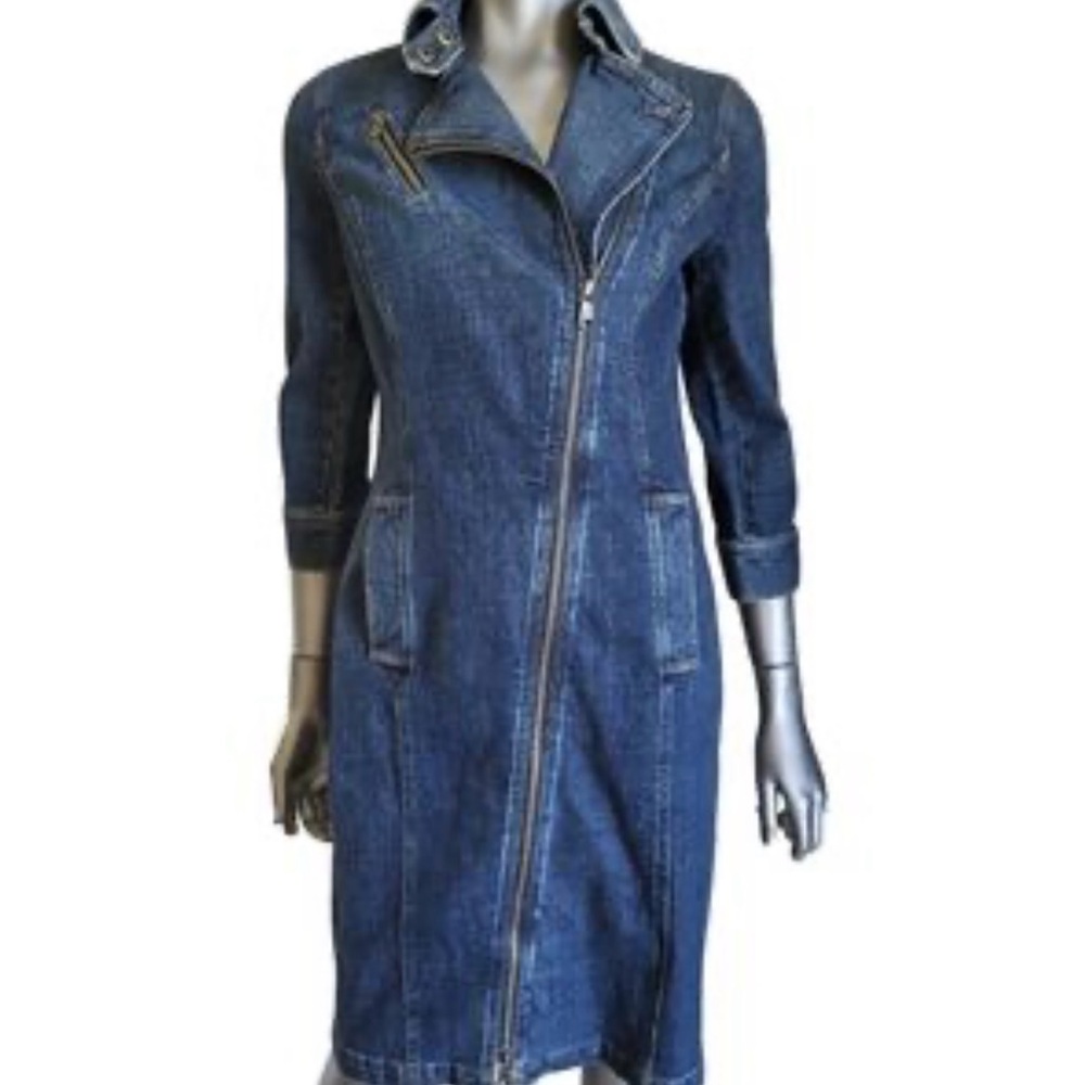 Lauren Ralph Lauren denim trench coat. Sz 12 - Picture 2 of 6